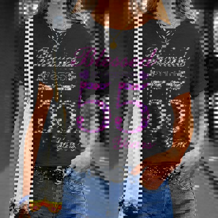 55歳の55歳の誕生日パーティーに神の祝福 Tシャツ 彼女への贈り物