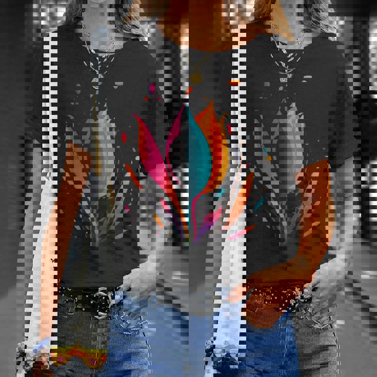 5月 誕生日 チューリップ 花 春 チューリップ 白 花 女の子 Tシャツ 彼女への贈り物