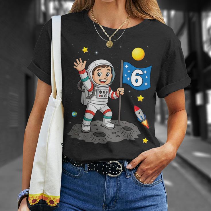 6 Geburtstag Astronaut All Weltraum Junge 6Er Geburtstag T-Shirt Geschenke für Sie
