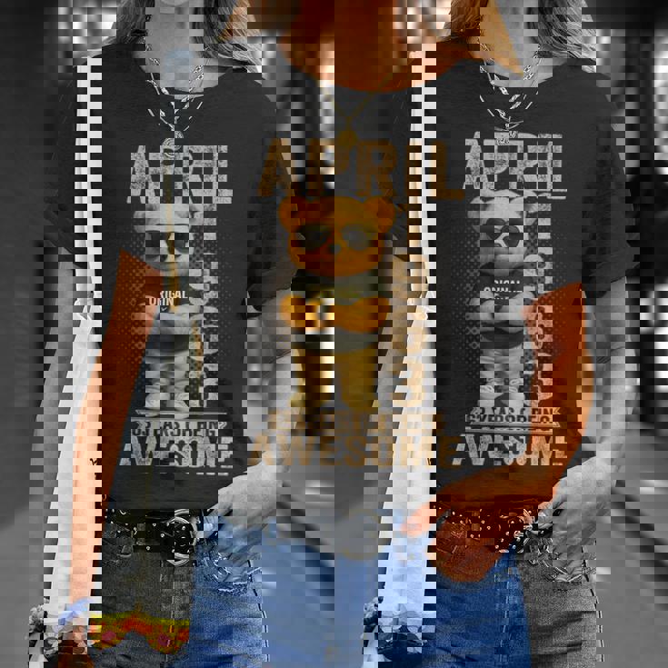 63歳 1963年4月 テディベア 63歳 誕生日 男性 女性 Tシャツ 彼女への贈り物