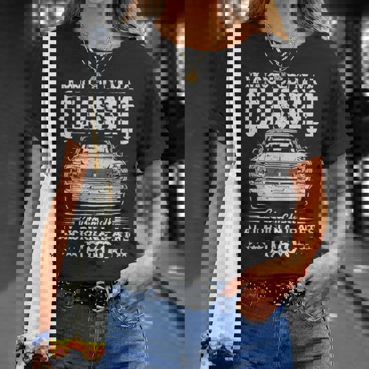 66 歳のギフト ヴィンテージ クラシックカー 1960 66 歳の誕生日 長袖tシャツ Tシャツ 彼女への贈り物