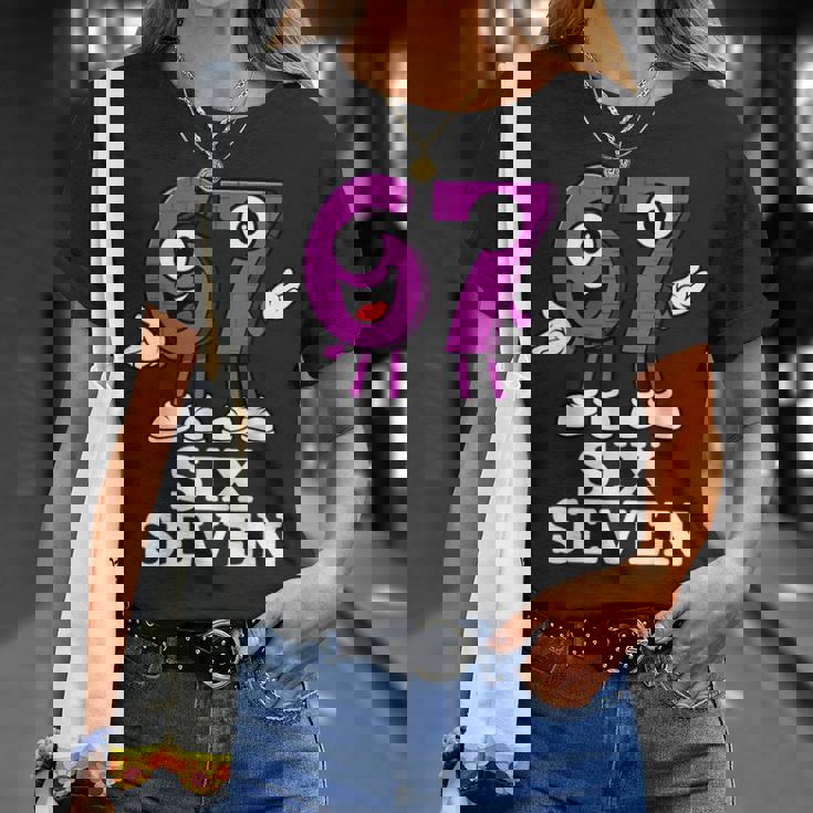 67 シックスセブン 6-7 面白いイタリアンブレインロットゲームスラングミーム Tシャツ 彼女への贈り物