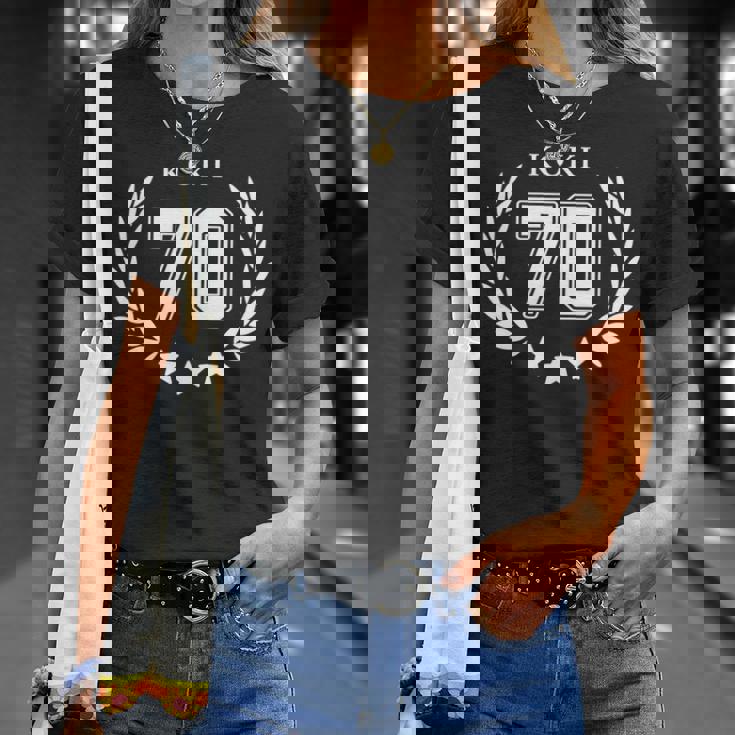 70 歳 古希 祝い 70歳 70才 お祝い 男性 女性 古希祝い ギフト 贈り物 父 母 こき 誕生日 紫 長袖tシャツ Tシャツ 彼女への贈り物