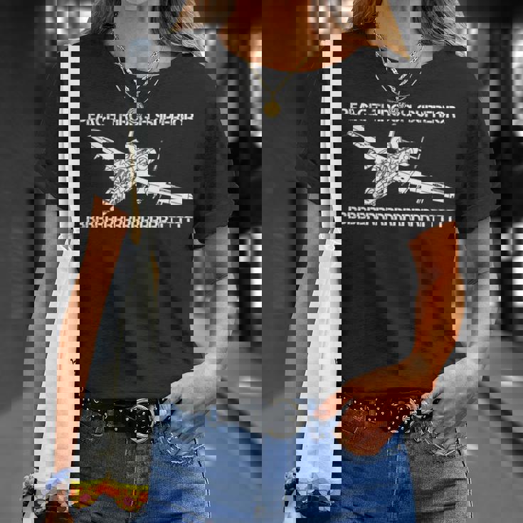 A-10イボイノシシサンダーボルトプレーンミームbbbrrrtttおかしいジョーク 長袖tシャツ Tシャツ 彼女への贈り物