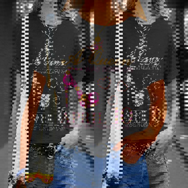 A Queen Was Born On April 10 Happy Birthday To Me 4月10日 Tシャツ 彼女への贈り物
