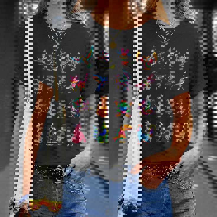 Alebrijes 動物 生き物 メキシコ 民芸品 ヒスパニック系遺産 長袖tシャツ Tシャツ 彼女への贈り物