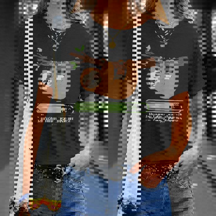 Baby Loading Please Wait ナマケモノのユーモア Tシャツ 彼女への贈り物