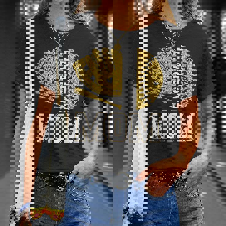 Baseball Mom Game Day Baseball Season Mama Girl Gold T-Shirt Gifts for Her