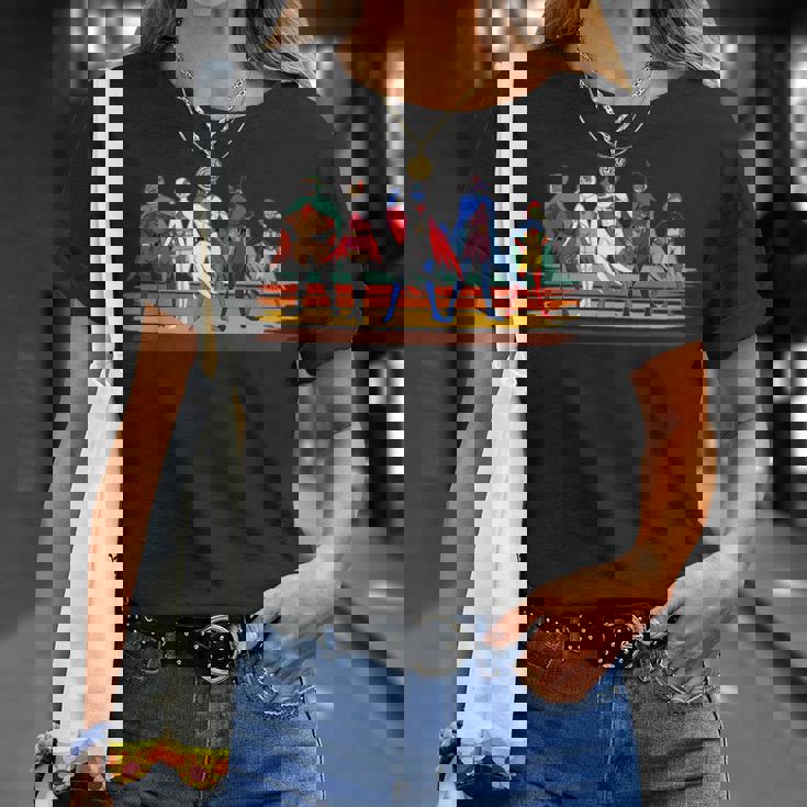 Battle Of The Planets ヴィンテージスタイルブラシストライプ Tシャツ 彼女への贈り物