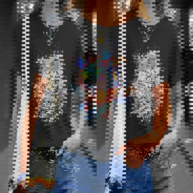 Beelegant 加熱虎 水彩画 面白い虎 Tシャツ 彼女への贈り物