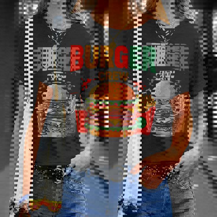 Berger Crew Hamburger Cheeseburger Fast Food Lovers Tシャツ 彼女への贈り物