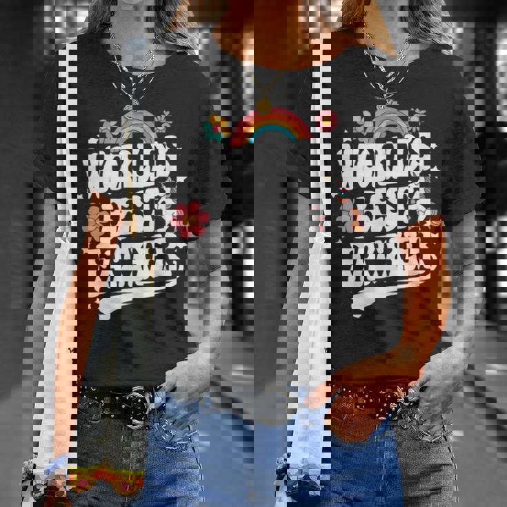 Words Best Father Pink Father’S Day Tシャツ 彼女への贈り物