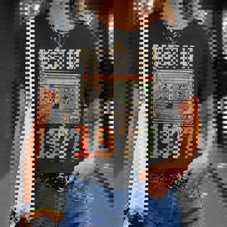 Best Of 1977 オールド・カセット 49歳の誕生日 レトロ Tシャツ 彼女への贈り物