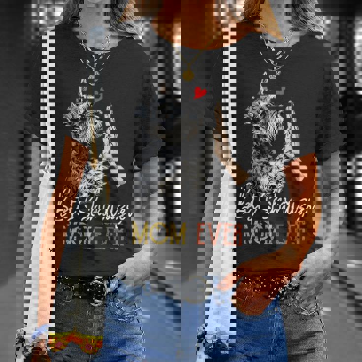 Bestchnauzer Mom Ever Dog Mama 母の日 Tシャツ 彼女への贈り物