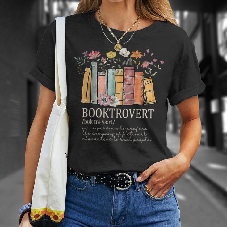 Booktrovert Cozy Book Lover Lustiges Buch Nerd Literarischer Humor T-Shirt Geschenke für Sie