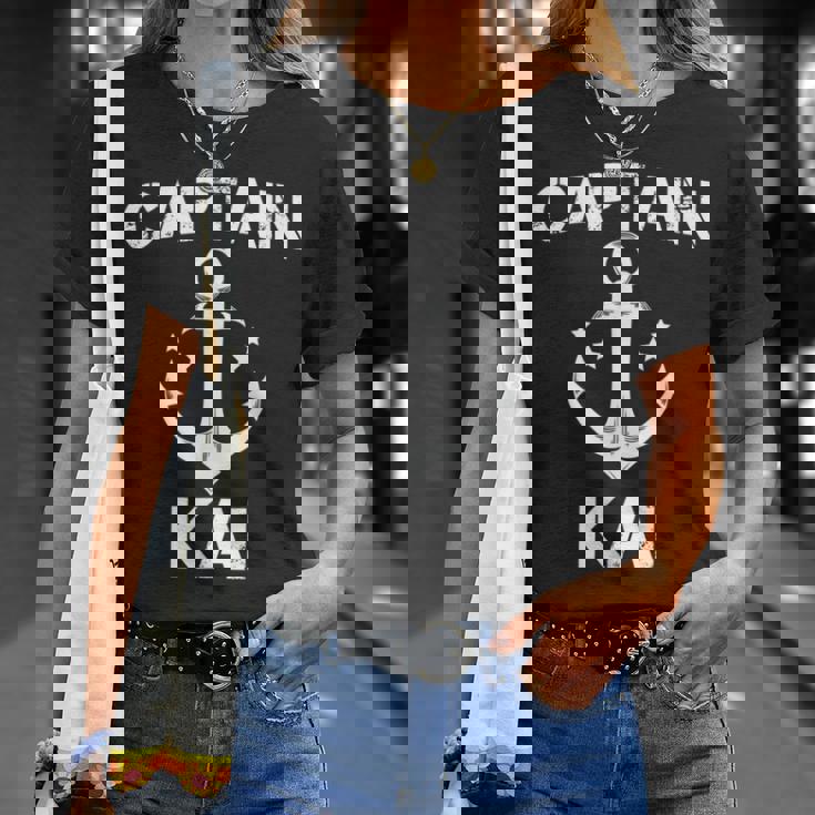 Captain Kai ファニーバースデー 名前入りボートギフト カスタマイズ可 Tシャツ 彼女への贈り物