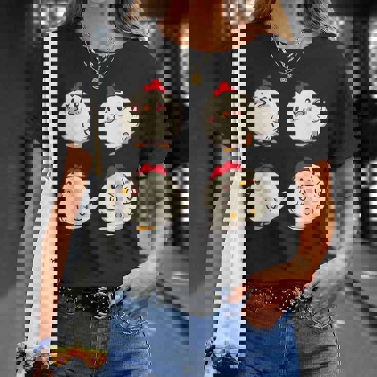 Chicken Chickens Cute Kawaii Anime Kawaii Japan Tシャツ 彼女への贈り物