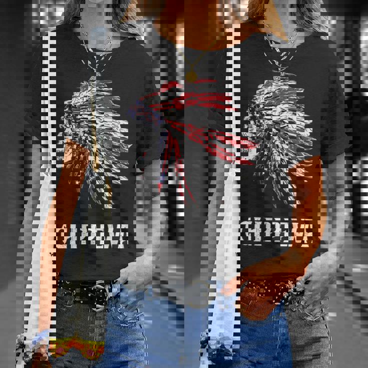 Chippewa ネイティブアメリカン アメリカ国旗 スカルヘッドレス 長袖tシャツ Tシャツ 彼女への贈り物