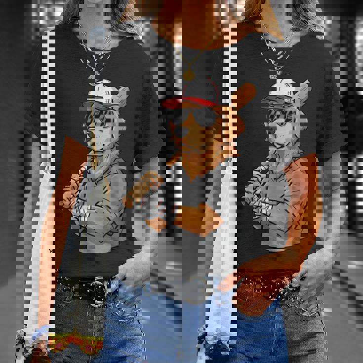 Cool Sports Dog Baseball Theme Playful Puppy Vibes T-Shirt Gifts for Her