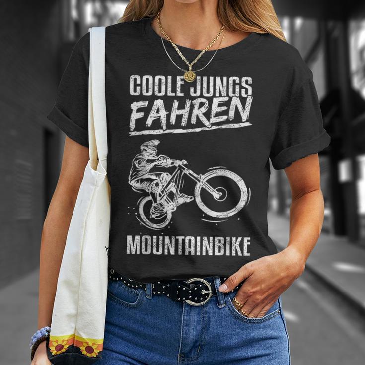 Coole Jungs Fahren Mountainbike Mtb Fahrrad Kinder Jungen T-Shirt Geschenke für Sie
