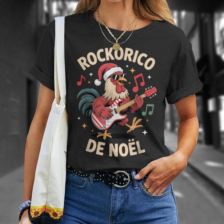 Coq De Noël Cocorico Festif Et Bonnet Rouge De Père Noël T-Shirt Cadeaux pour elle