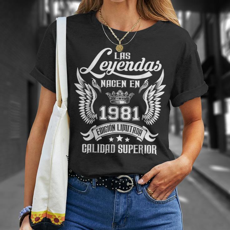 Cumpleaños Las Leyendas Nacen En 1981 Camiseta unisex Regalos para ella
