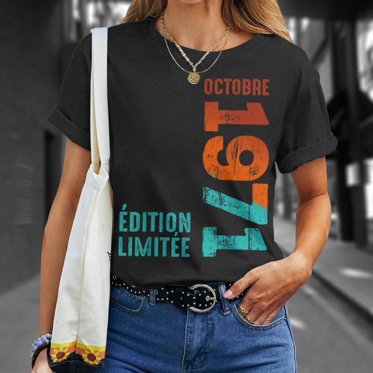 Depuis Octobre 1971 Année 1971 Rétro 1971Intage 1971 T-Shirt Cadeaux pour elle