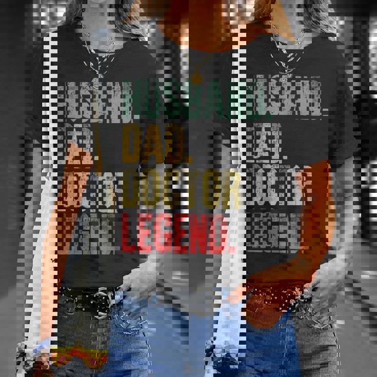 Divertente Camiciaintage Marito Papà Medico Leggenda Retrò Maglietta Regalos para ella