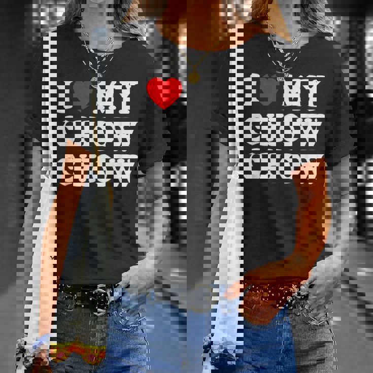 Dog I Love My Chow Chow Chow Tシャツ 彼女への贈り物