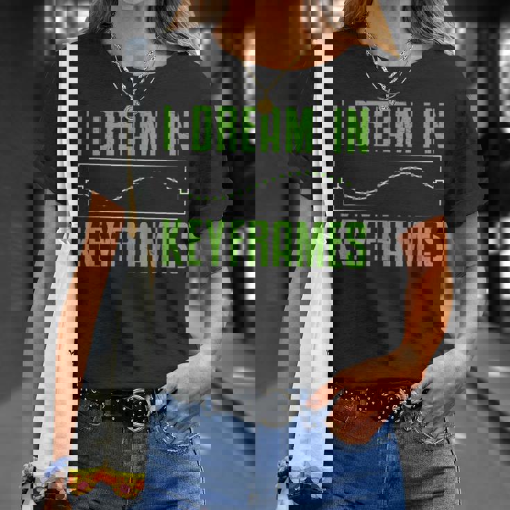 I Dream In Keyframes おもしろモーショングラフィックデザイナー アニメーター Tシャツ 彼女への贈り物