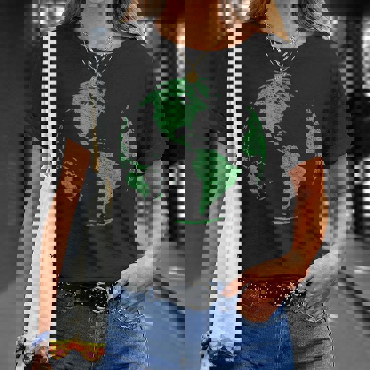 Earth Dayave Our Planet Climate Change 地球儀 世界地図 Tシャツ 彼女への贈り物