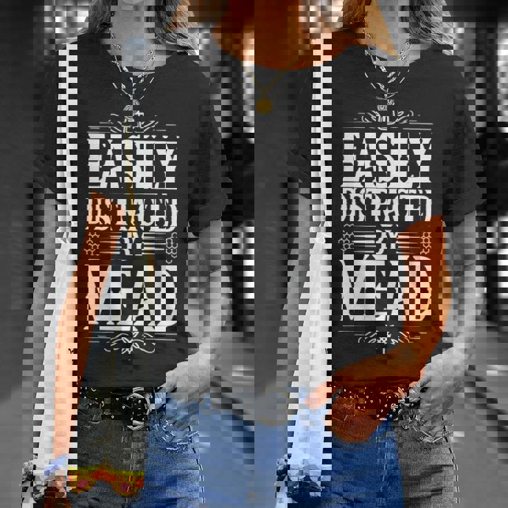 Easy Distracted By Mead 長袖tシャツ Tシャツ 彼女への贈り物