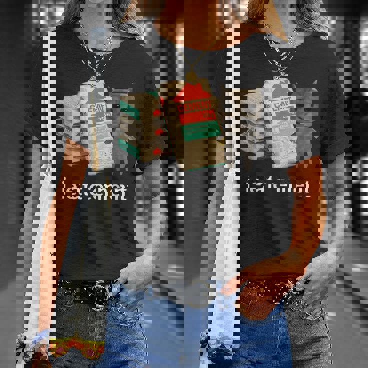 I Eat Cement 猫シャツ キッズ 面白い ダンク 猫 ミーム Tシャツ 彼女への贈り物