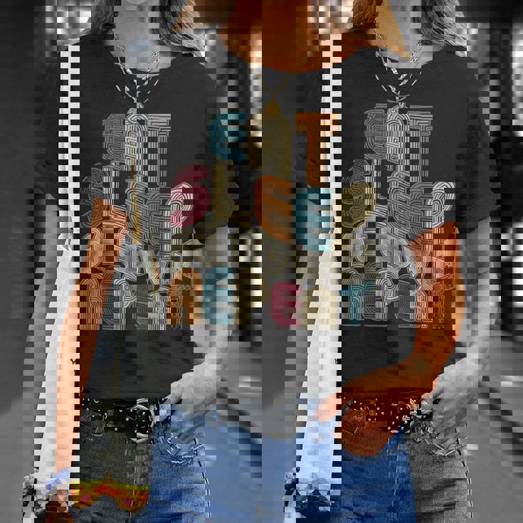 Eatleep Be Edwin Repeat Groovy Retro Edwin Tシャツ 彼女への贈り物