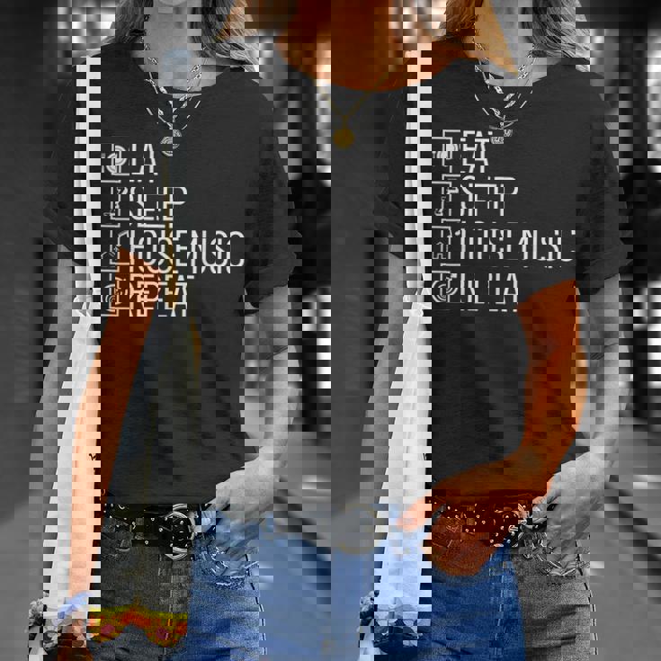 Eatleep House Music リピート Edm Lover Djハウスミュージック Tシャツ 彼女への贈り物