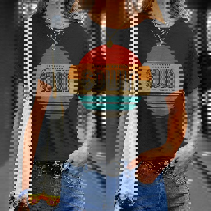 Edwin 名称 レトロ・ヴィンテージ・サンセット 限定版 Tシャツ 彼女への贈り物