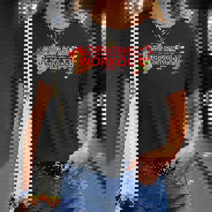 Entrenamiento De Navidad Hombres Es Divertidos Deportes De Navidad In Mangas Camiseta unisex Regalos para ella
