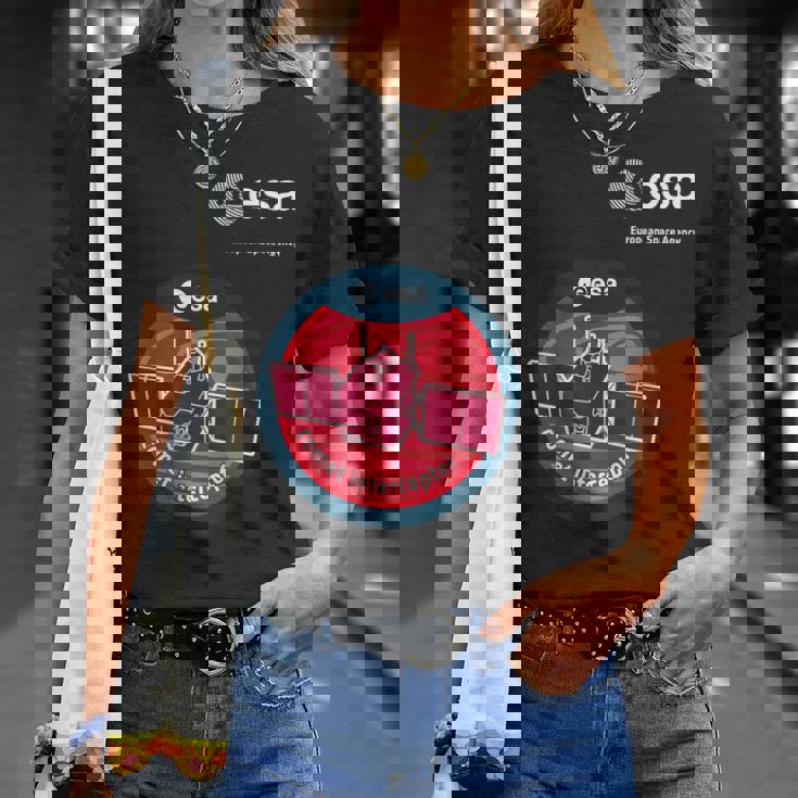 Esa欧州宇宙機関ミッション彗星迎撃パッチ Tシャツ 彼女への贈り物