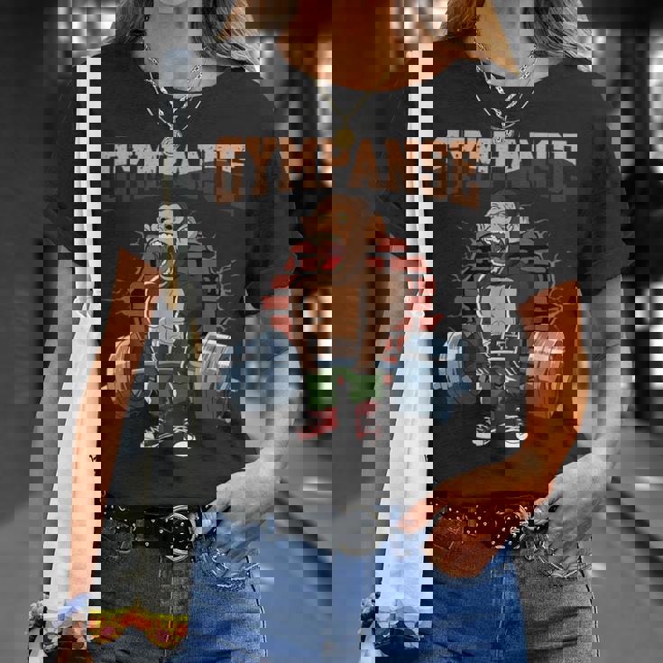 Fitness Gympanse Deadlift Workout Training Gymを行っています Tシャツ 彼女への贈り物