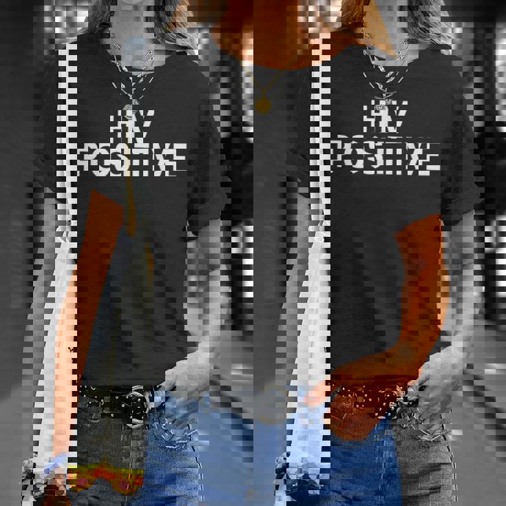 For Awareness Andupport Hiv Positive Tシャツ 彼女への贈り物