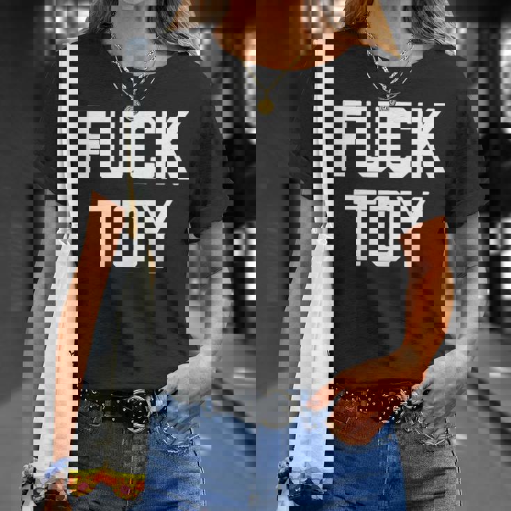 Fuck Toy 面白いことわざ皮肉なノベルティセクシーセックス 長袖tシャツ Tシャツ 彼女への贈り物