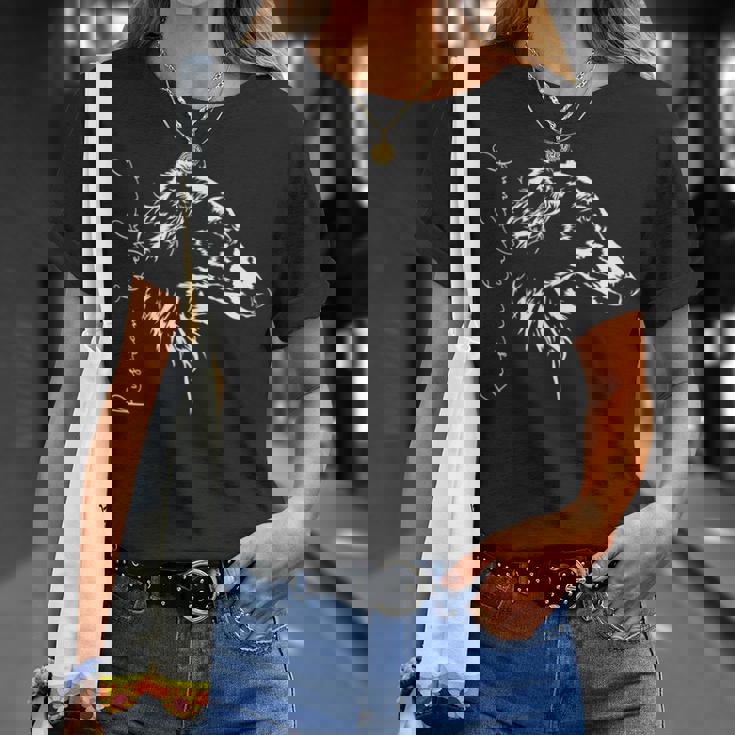 Proud ロシアグレイハウンド ボルゾイ犬 ポートレートギフト 長袖tシャツ Tシャツ 彼女への贈り物