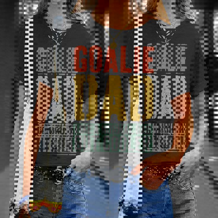 Goalie Dad Uomo Festa Del Papà Portiere Papà Maglietta Regalos para ella