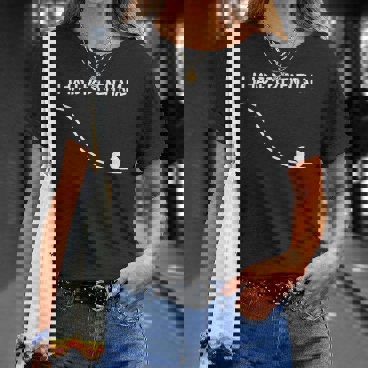 I Had Potential 面白い引用 皮肉な引用 仕事生活 Tシャツ 彼女への贈り物