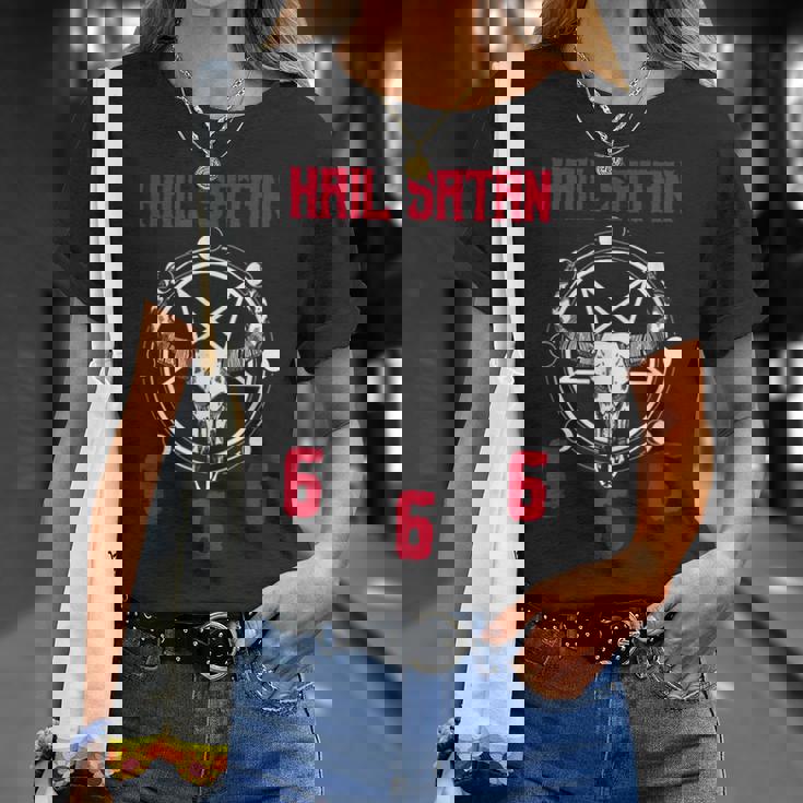 Hailatan 666 バフォメット ペンタグラム ルシファー オカルトサタニック Tシャツ 彼女への贈り物