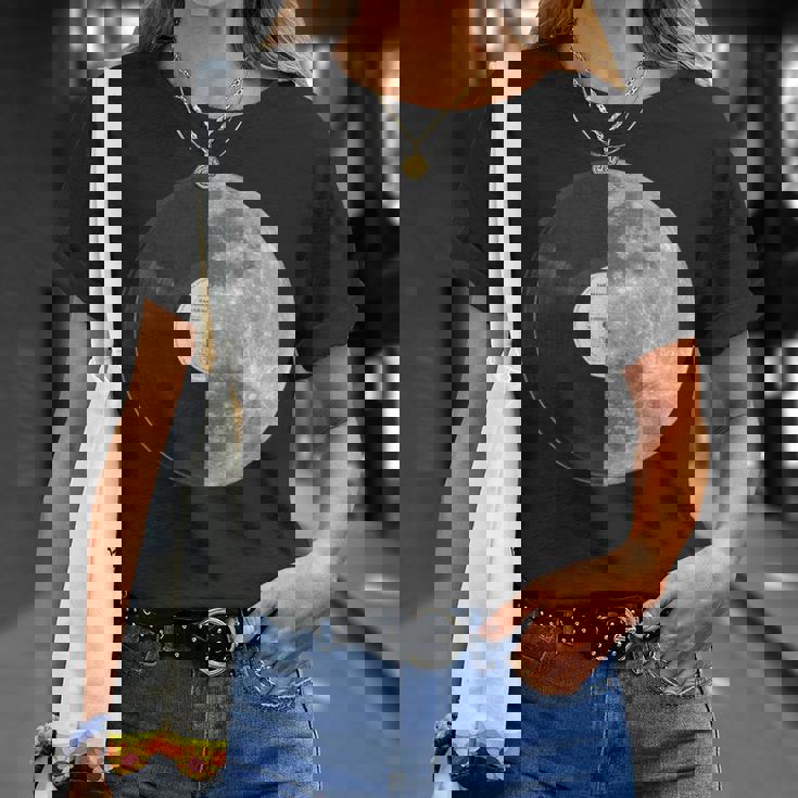 Half Mooninyl Record – Music Lover Lunar Graphic Tシャツ 彼女への贈り物