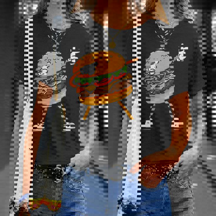 Hamburger チーズバーガー Burger Fast Food Cheeseburger Dabbing Tシャツ 彼女への贈り物