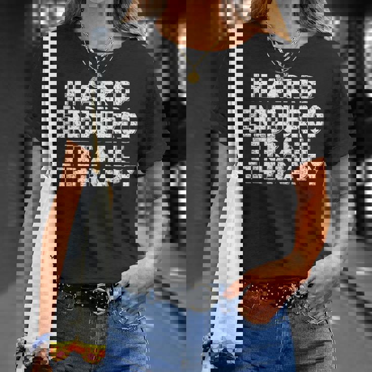 Hard Enduro Trail Therapy Motorcycle Motorsport Dirt Bike Tank Top T-Shirt Gifts for Her