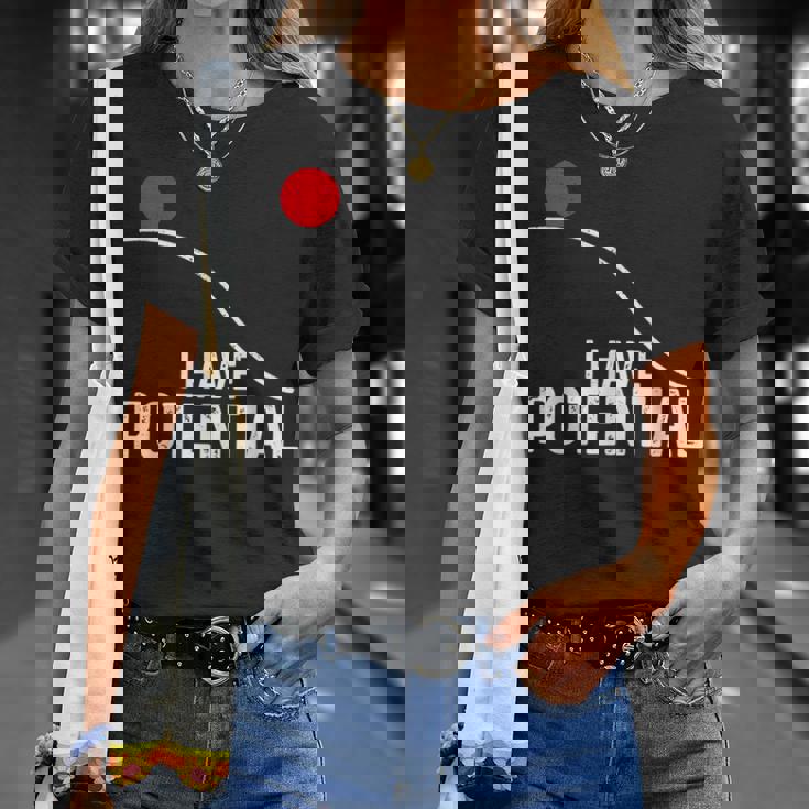 I Have Potential おもしろサイエンス物理ポテンシャルエネルギーギフト Tシャツ 彼女への贈り物