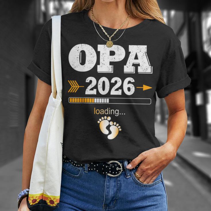 Herren Opa 2026 Loading Werdenden Opa Nachwuchs T-Shirt Geschenke für Sie